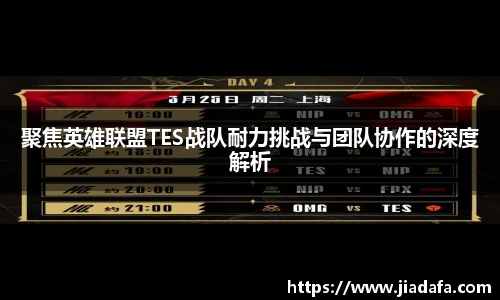 聚焦英雄联盟TES战队耐力挑战与团队协作的深度解析